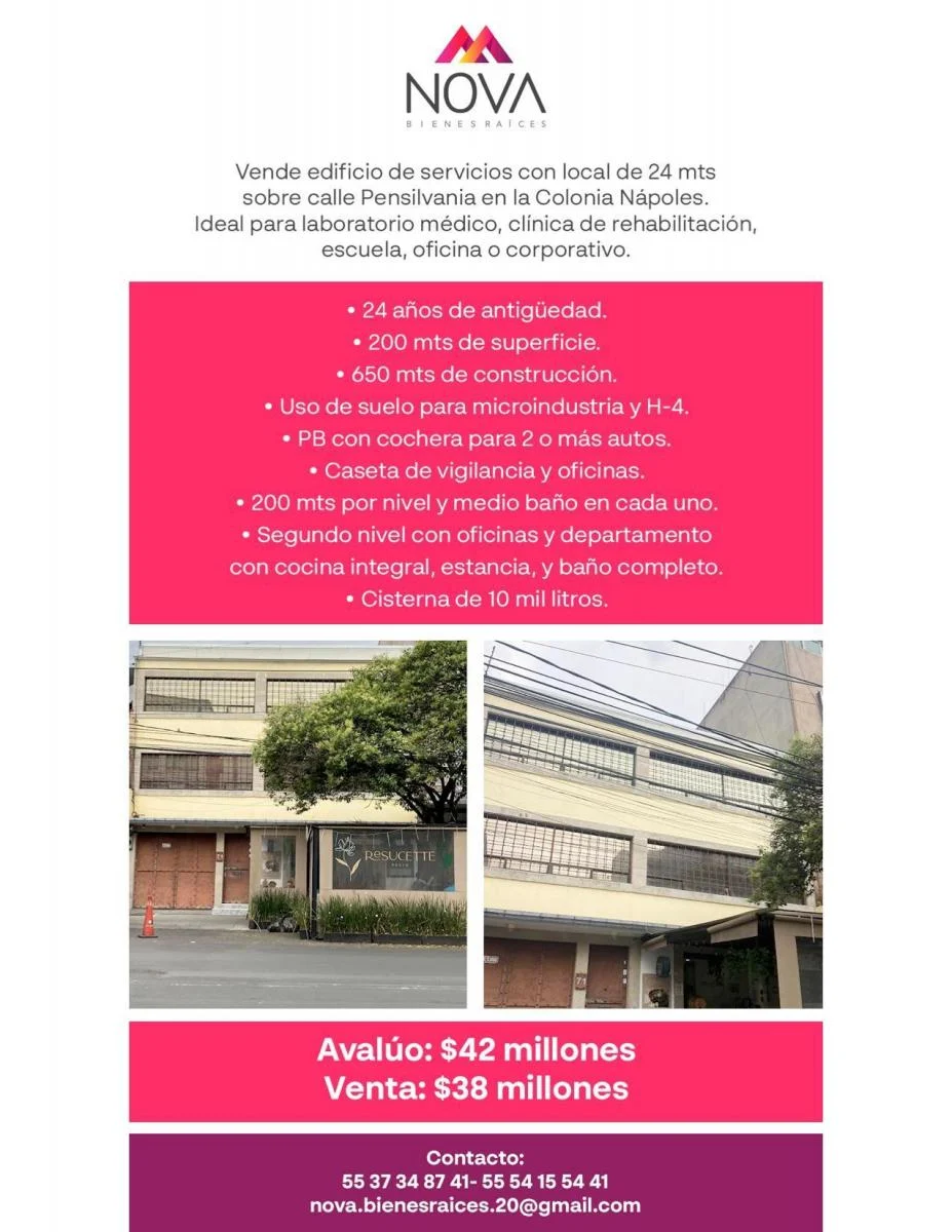 Edificion en Venta – Pensilvania, Napoles CDMX 5 Edifico en La Colonia Nápoles