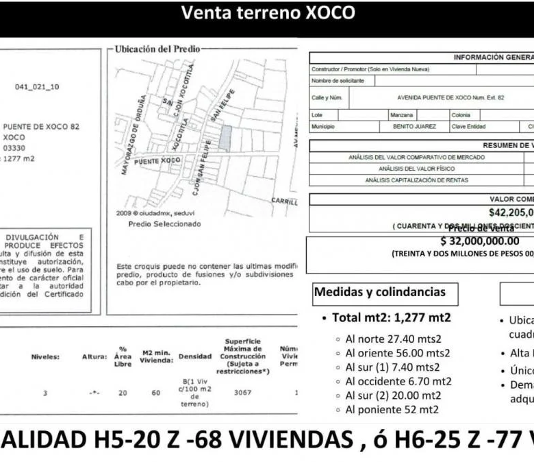 Terreno en Coyoacán